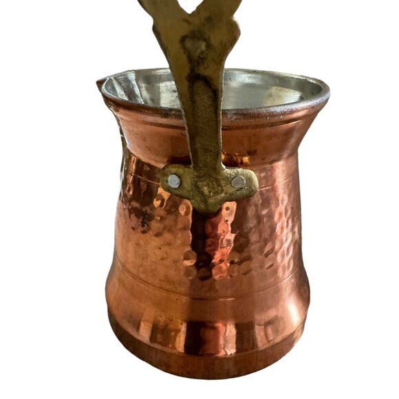 Hammered Copper Turkish Coffee Pot Small Saucepan - Picture 14 of 16